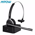 MPOW Monaural Bluetooth Headset with Charge Cradle