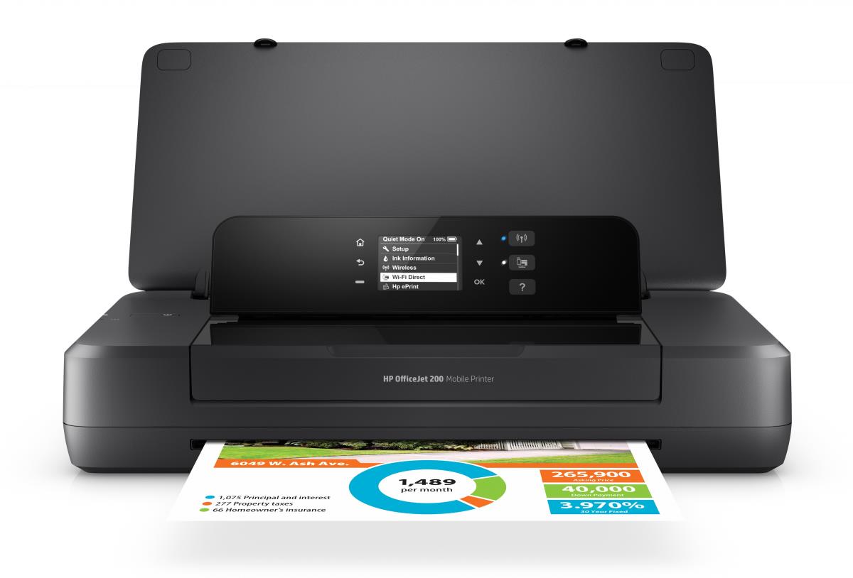 OfficeJet 200 Mobile - Color Printer - Inkjet - A4 - USB / Wi-Fi