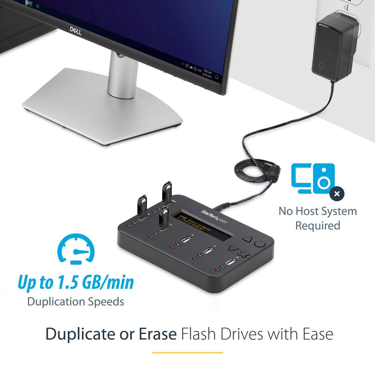 Flash Drive Copier - Standalone 1:5 USB Flash Drive Duplicator And Eraser