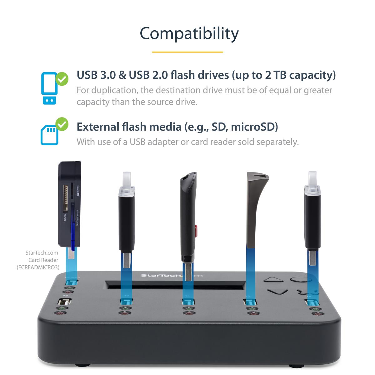 Flash Drive Copier - Standalone 1:5 USB Flash Drive Duplicator And Eraser