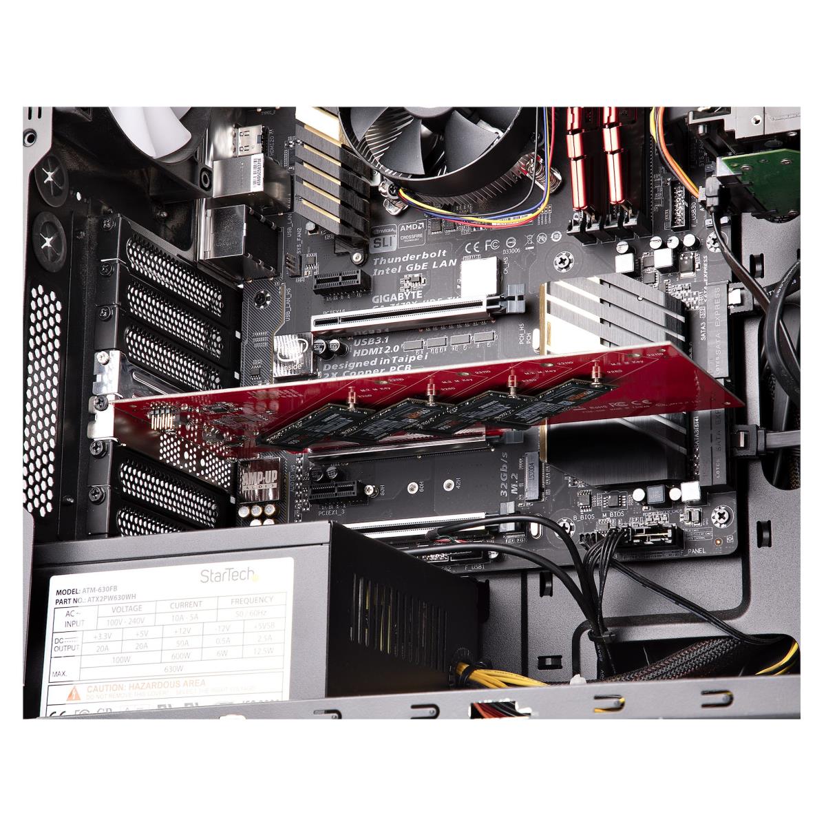 Quad M.2 Pci-e SSD Adapter Card With Bifurcation Pci-e 4.0