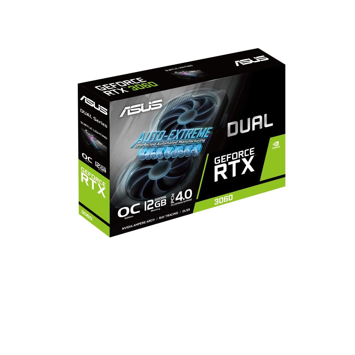 Graphics Card DUAL-RTX3060-O12G / GeForce RTX 3060 12GB GDDR6 Pci-e