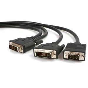 DVI-I Male To DVI-d Male + Vga Male Splitter